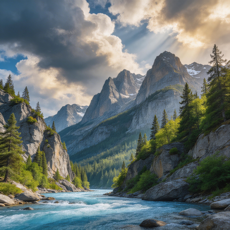 山河壮丽 云影流光图片