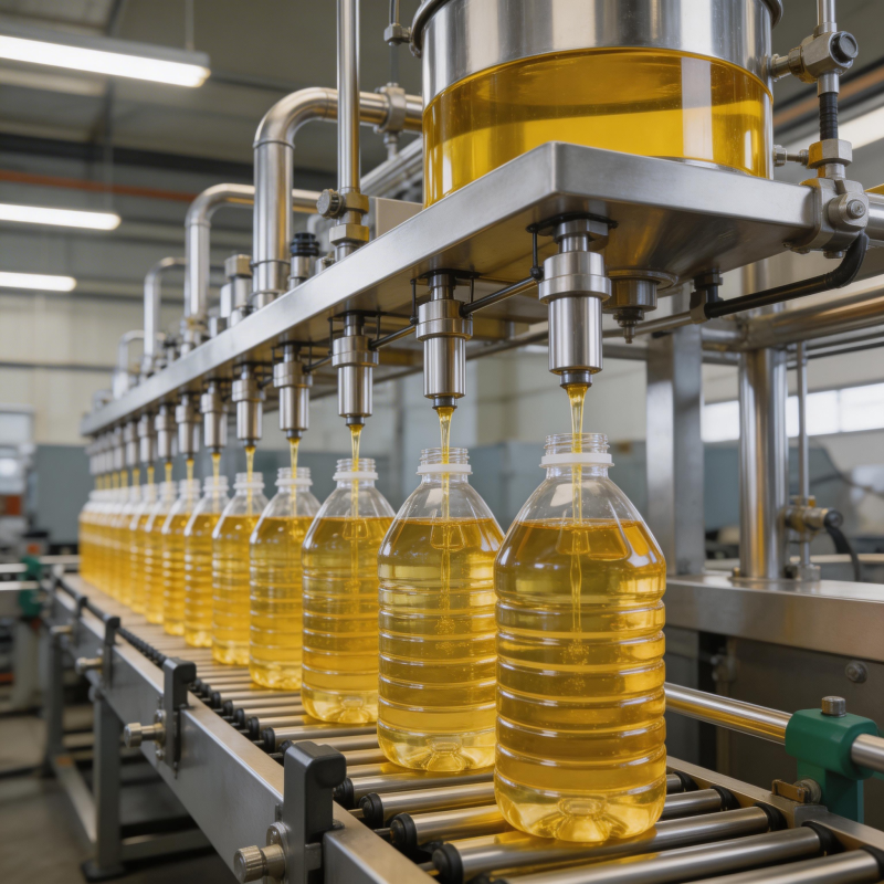 食用油灌装生产线图片