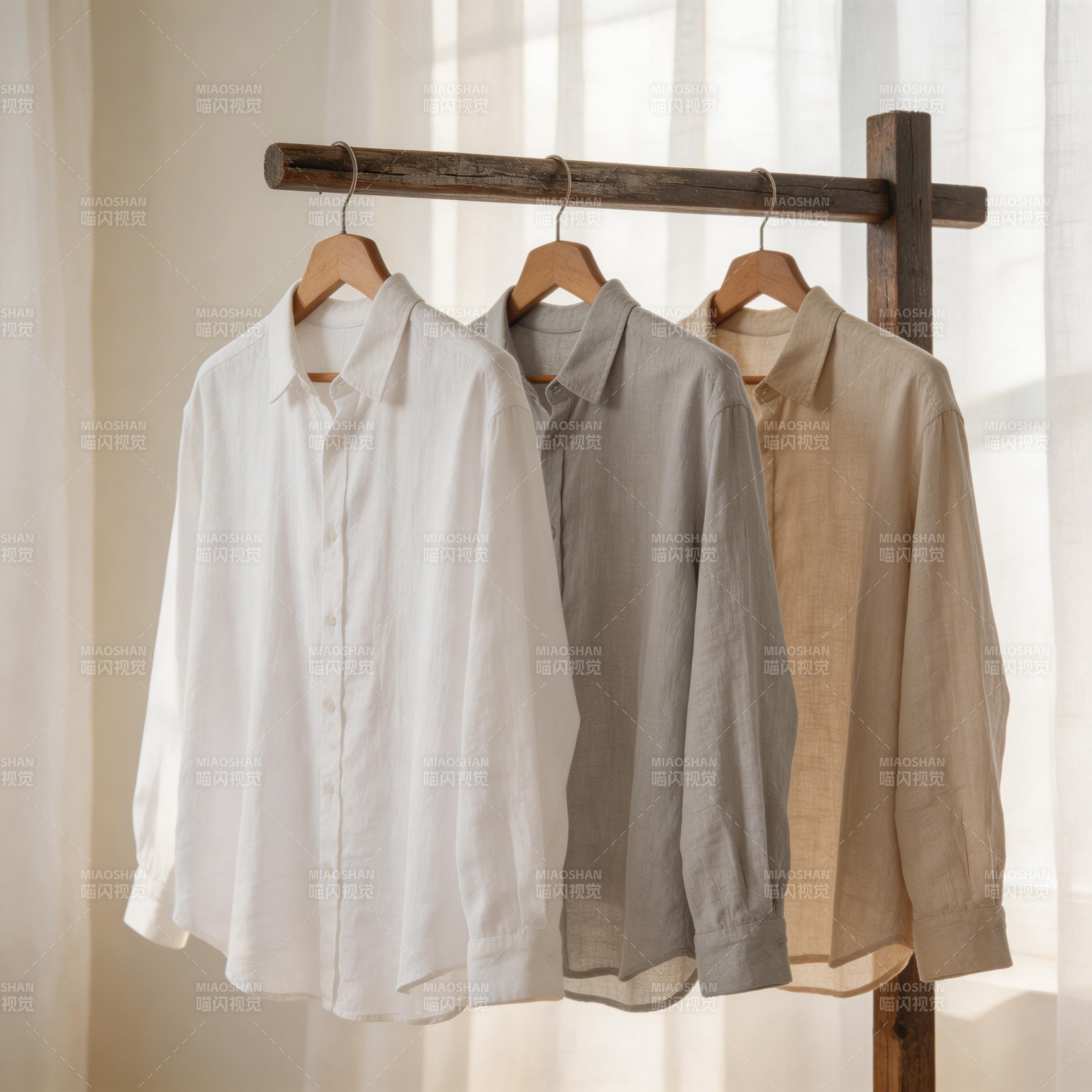 简约三色衬衫展示图片