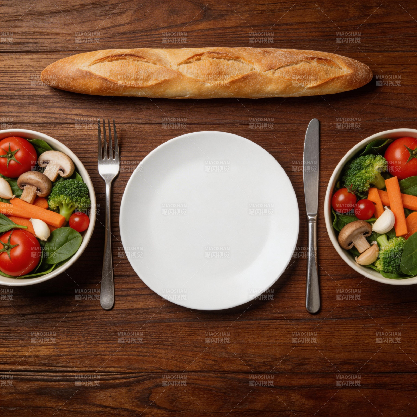 健康餐食准备中图片