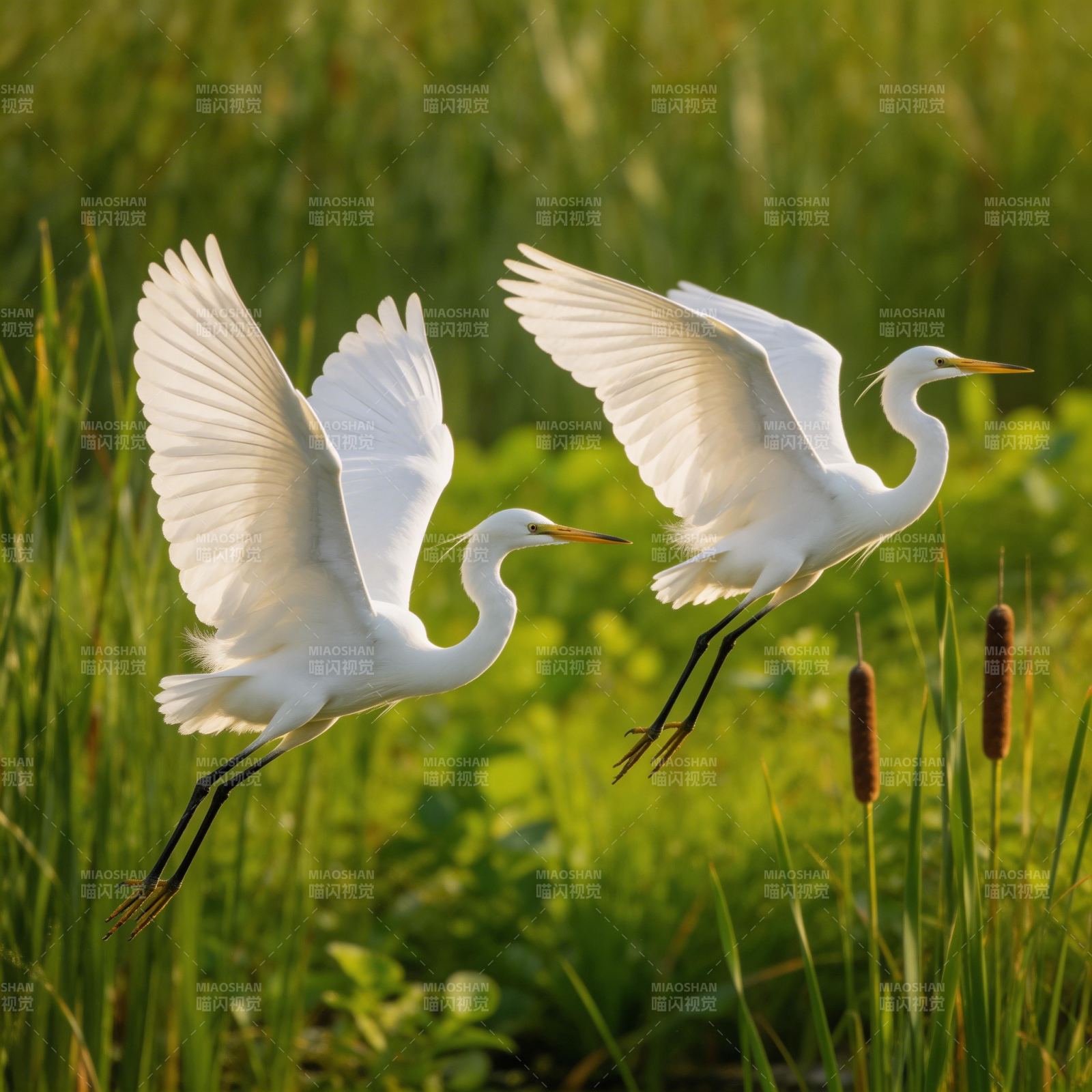 白鹭翩跹飞舞图片