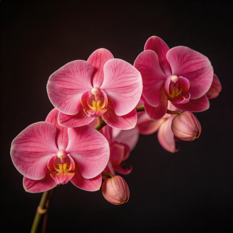 粉红蝴蝶兰绽放图片