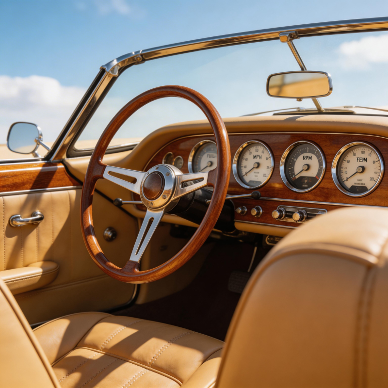 经典敞篷车内饰图片