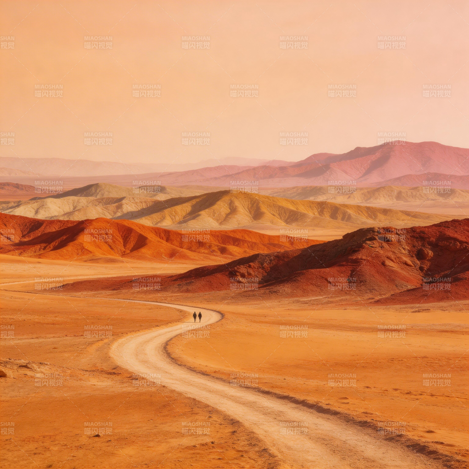 沙漠孤路行图片