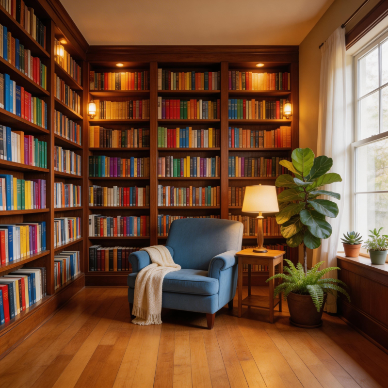 书香满屋静读时图片