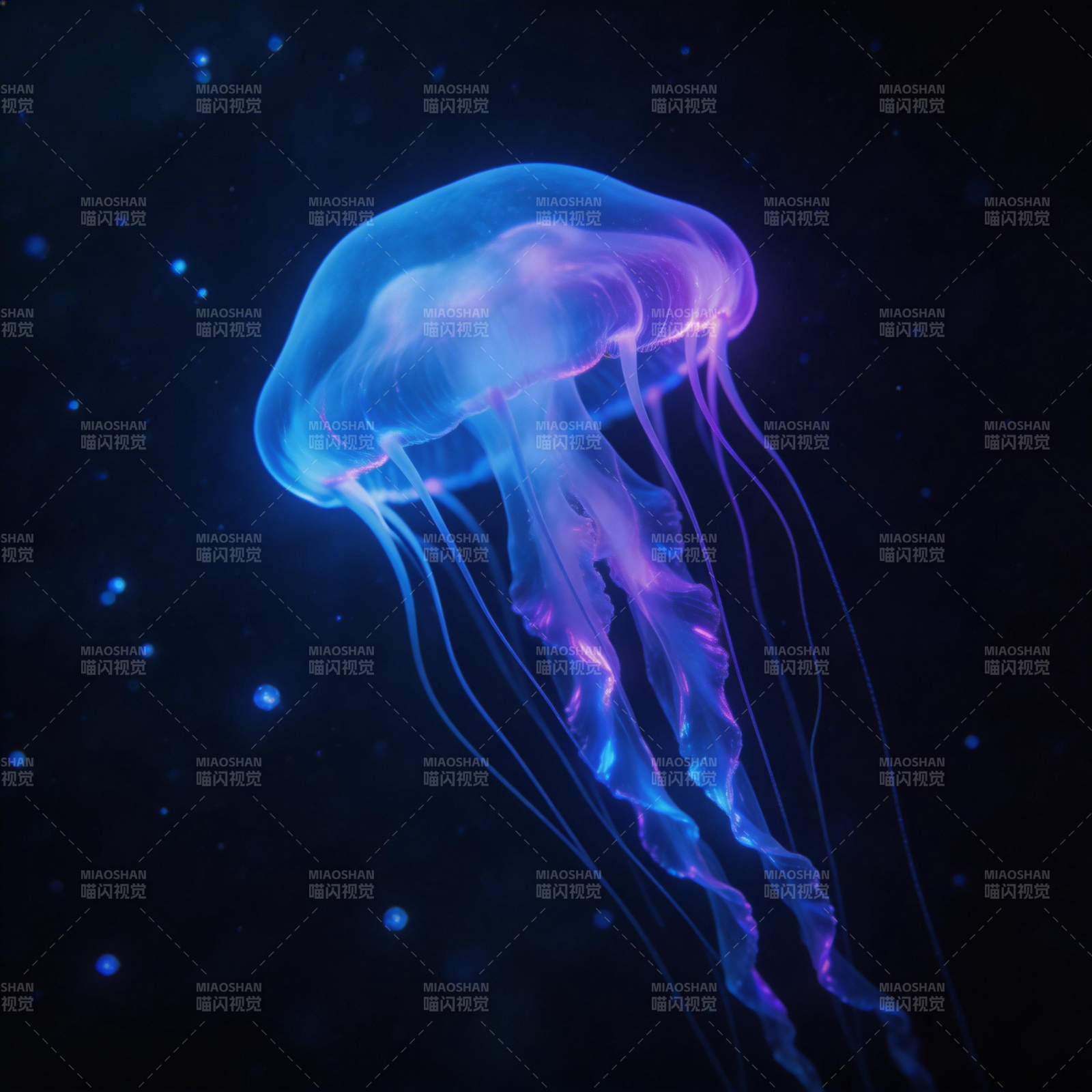 梦幻水母夜光舞图片