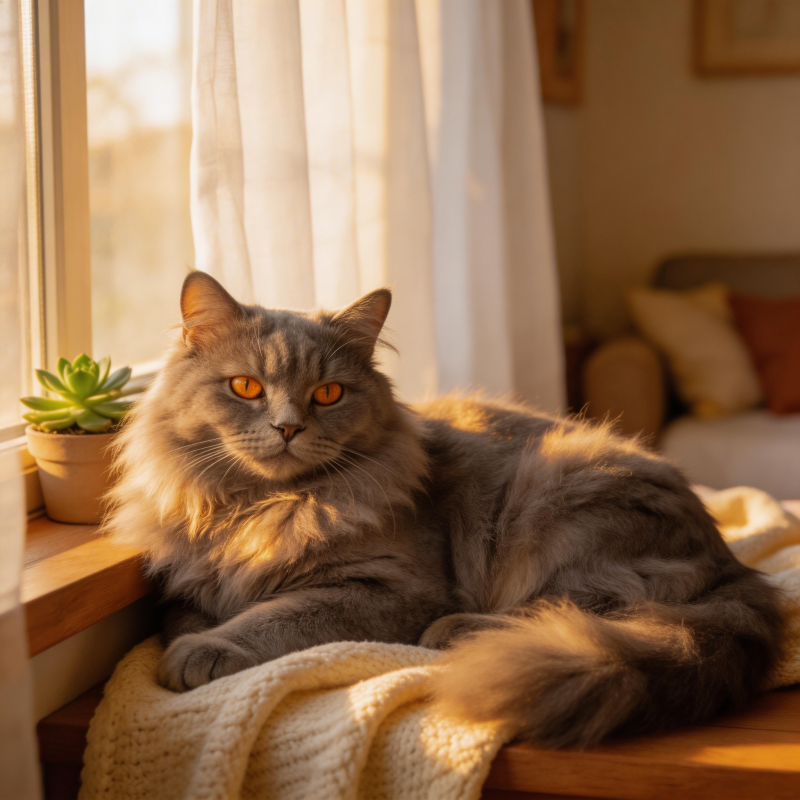 窗边慵懒的猫咪图片