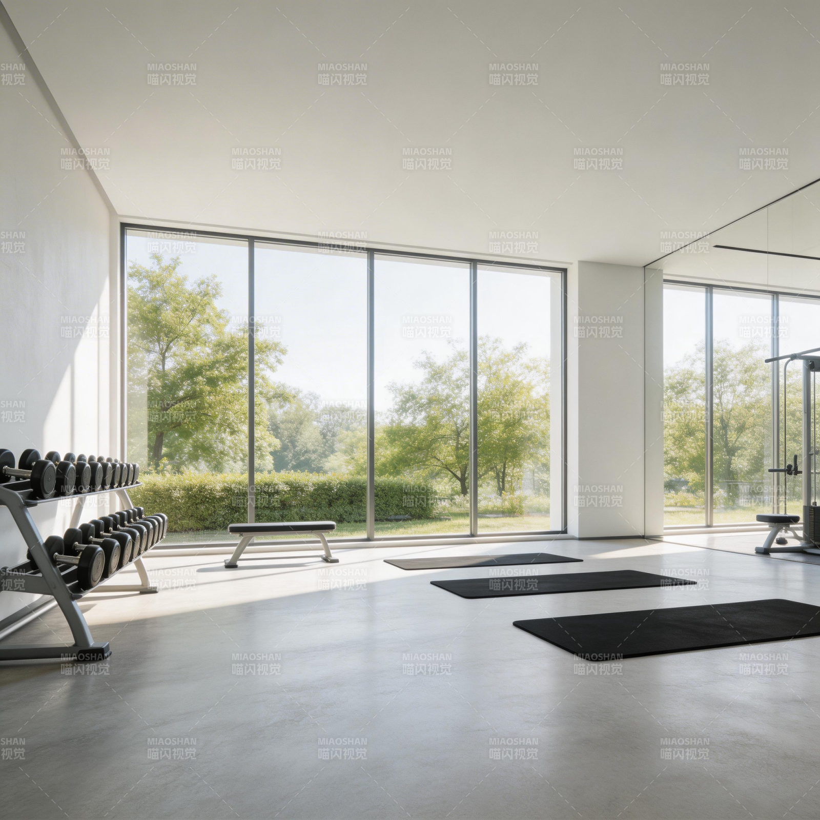 现代简约健身房图片