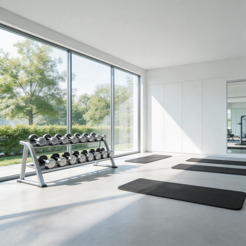 明亮简约健身房图片