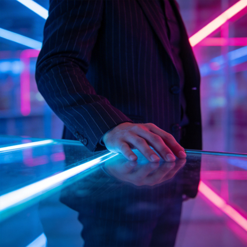 未来科技触控台图片