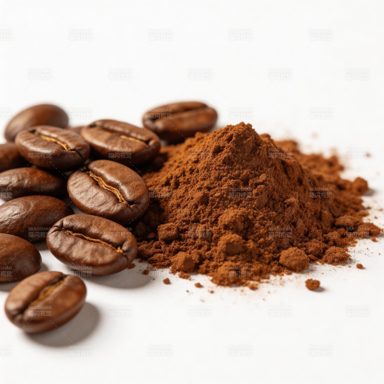 咖啡豆与研磨粉图片