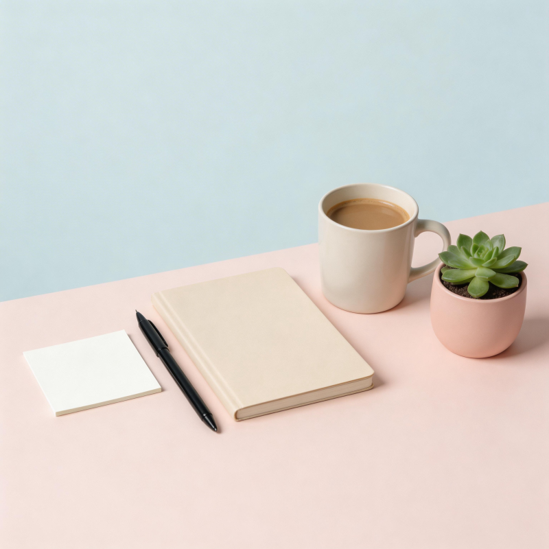 简约办公桌面布置图片