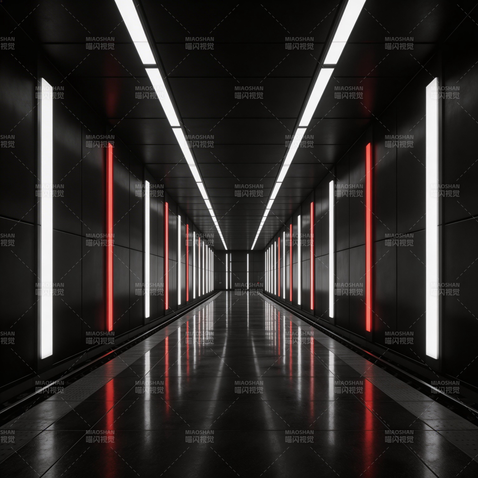 未来走廊光影交错图片