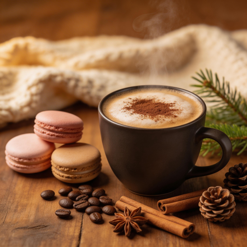 咖啡与甜点的温暖时光图片