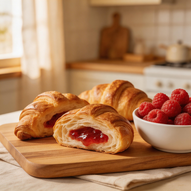 果酱羊角面包图片