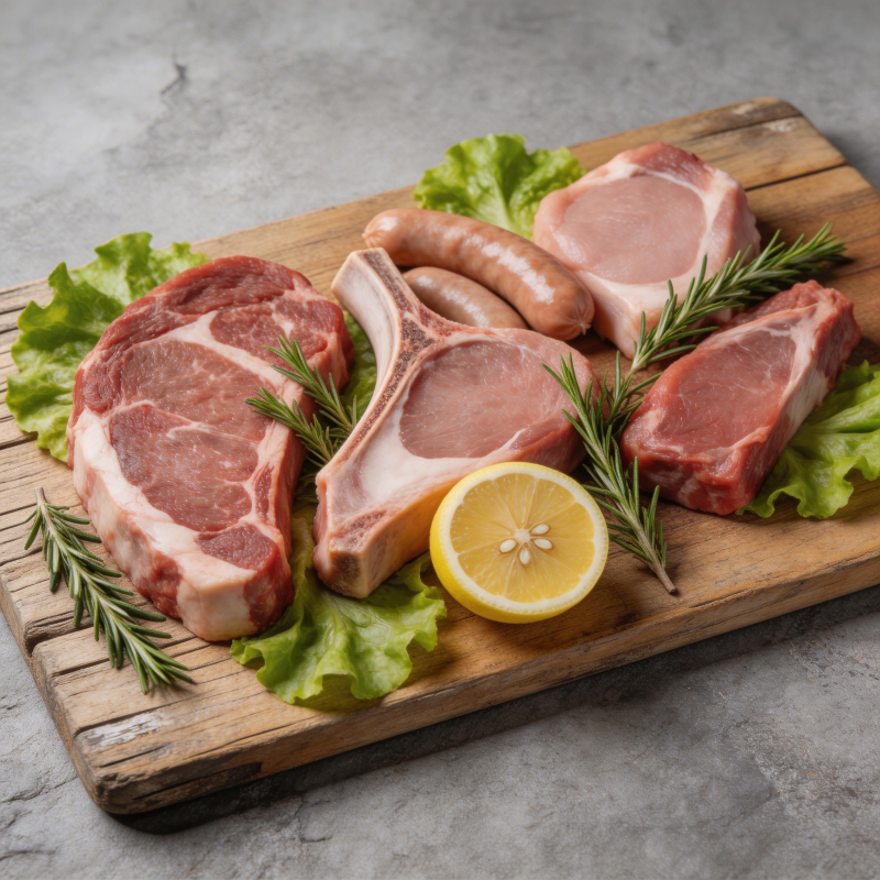 新鲜肉品拼盘图片