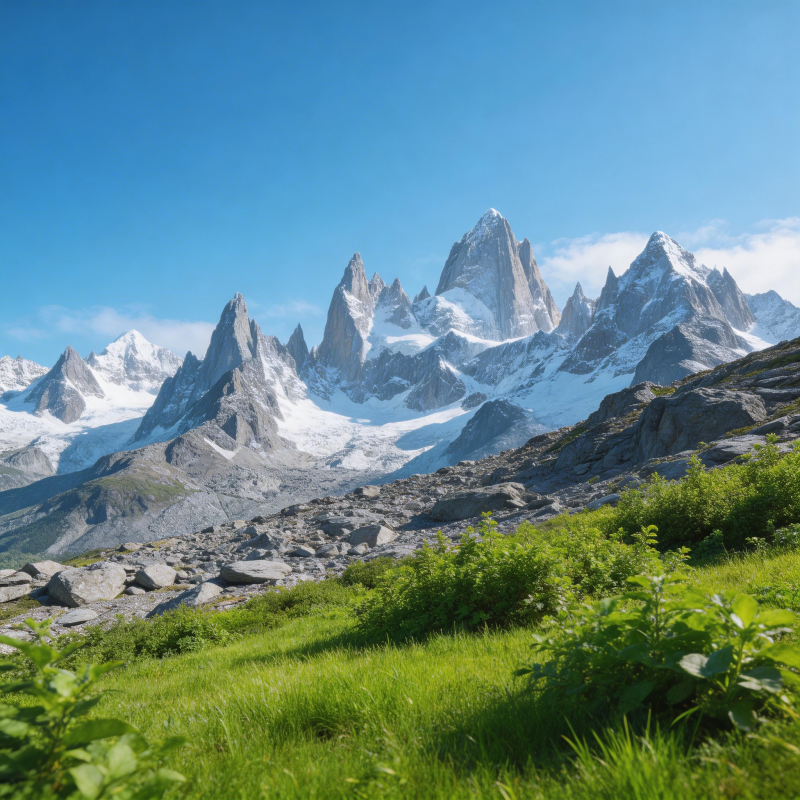 雪山草甸风光图片