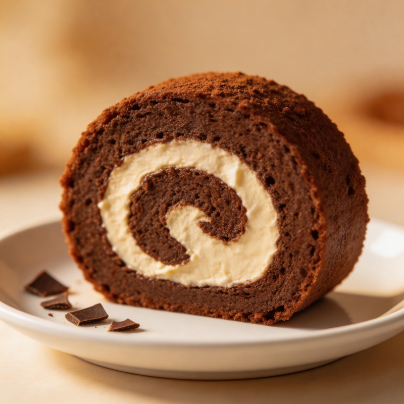 巧克力卷蛋糕图片