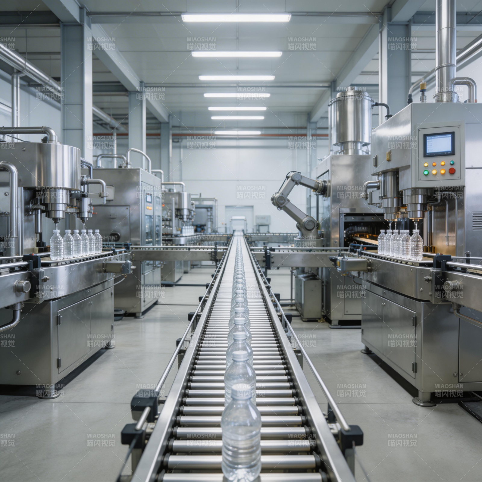 现代化瓶装生产线图片