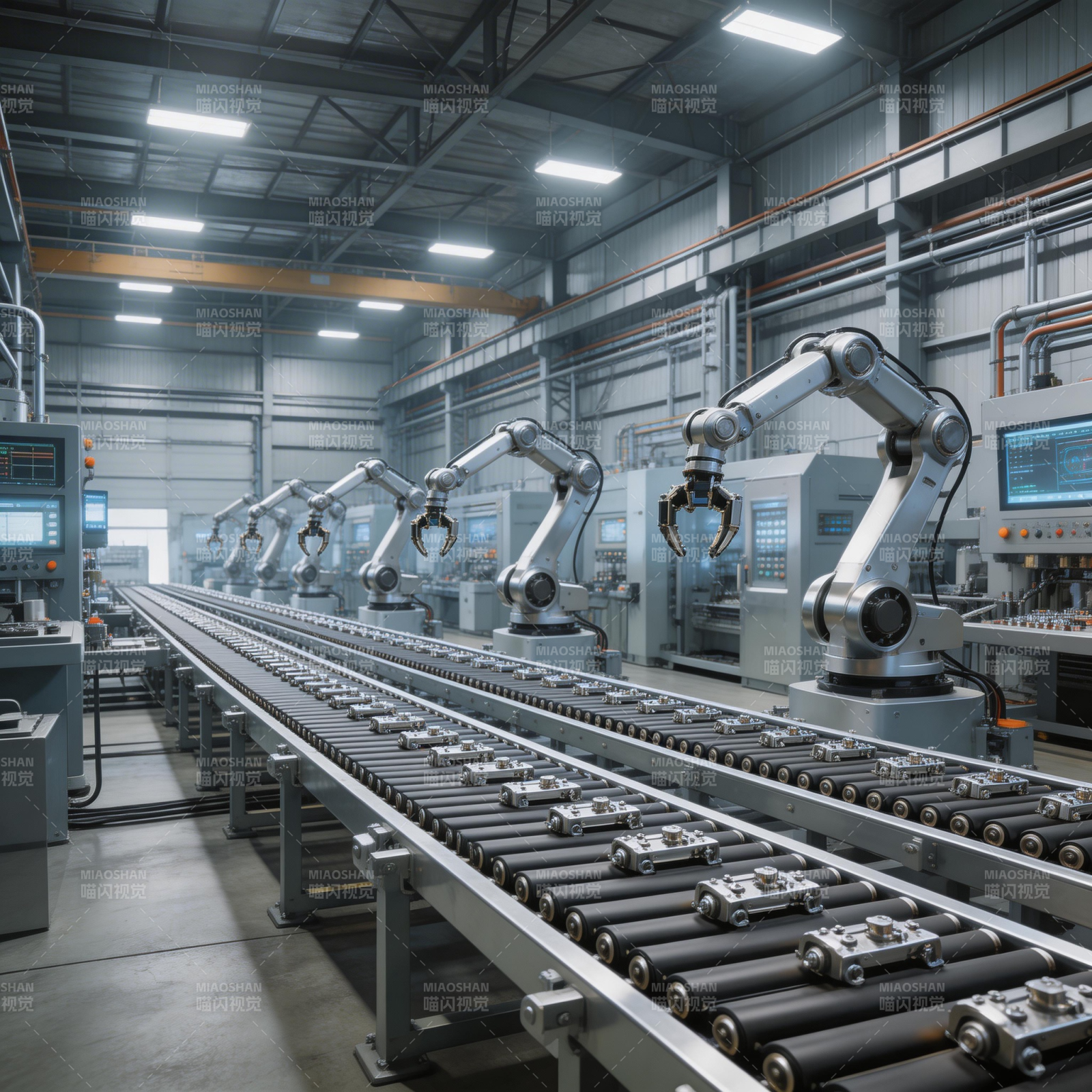 智能工厂生产线图片