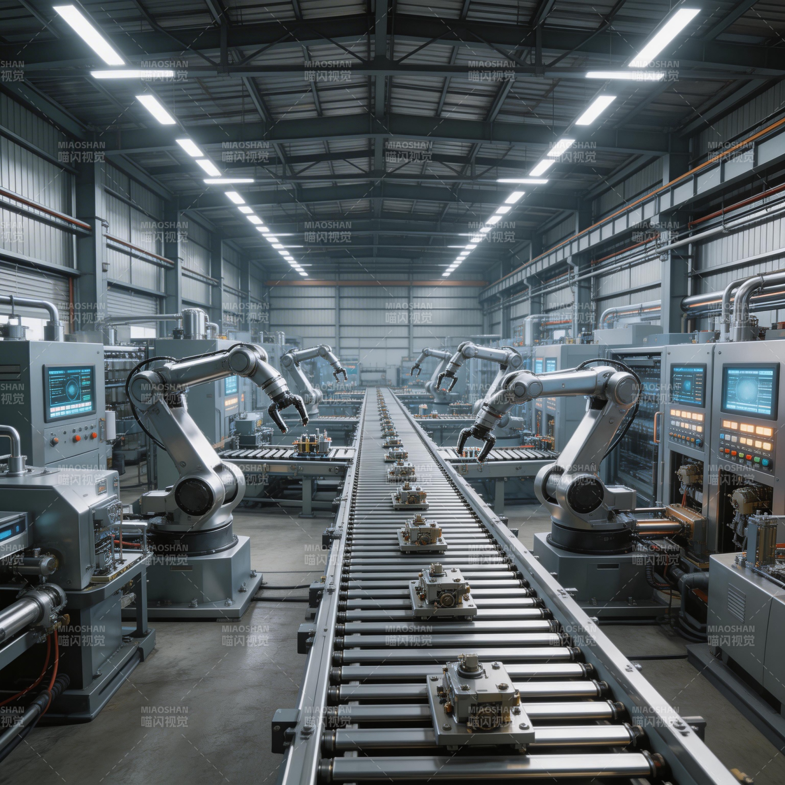 智能工厂生产线图片