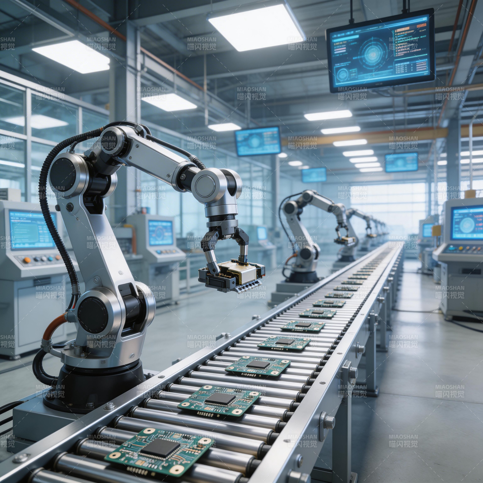 智能工厂自动化生产线图片