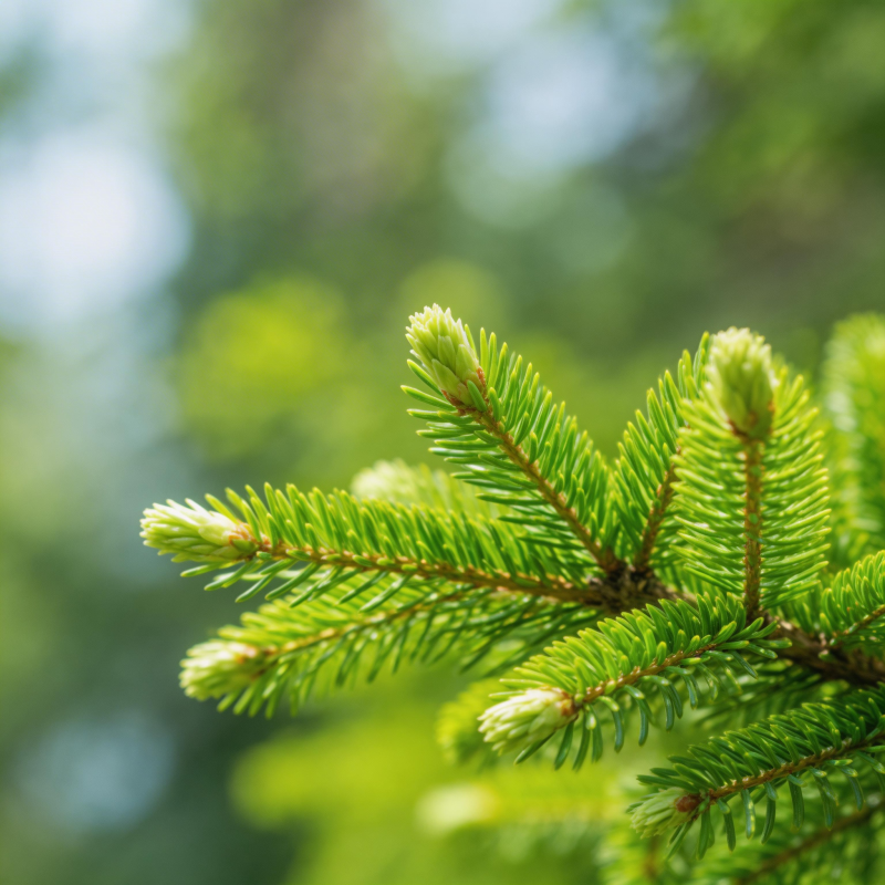 松枝嫩绿生机盎然图片
