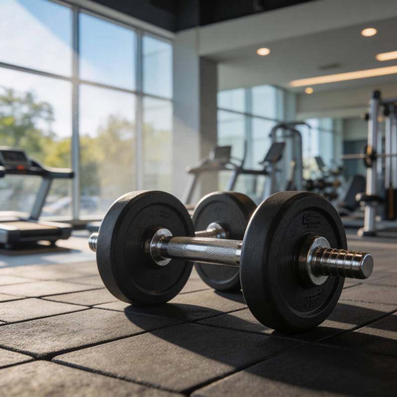 健身房哑铃特写图片