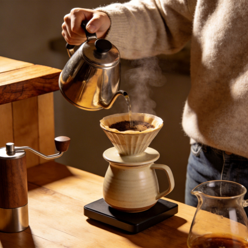 手冲咖啡的静谧时光图片