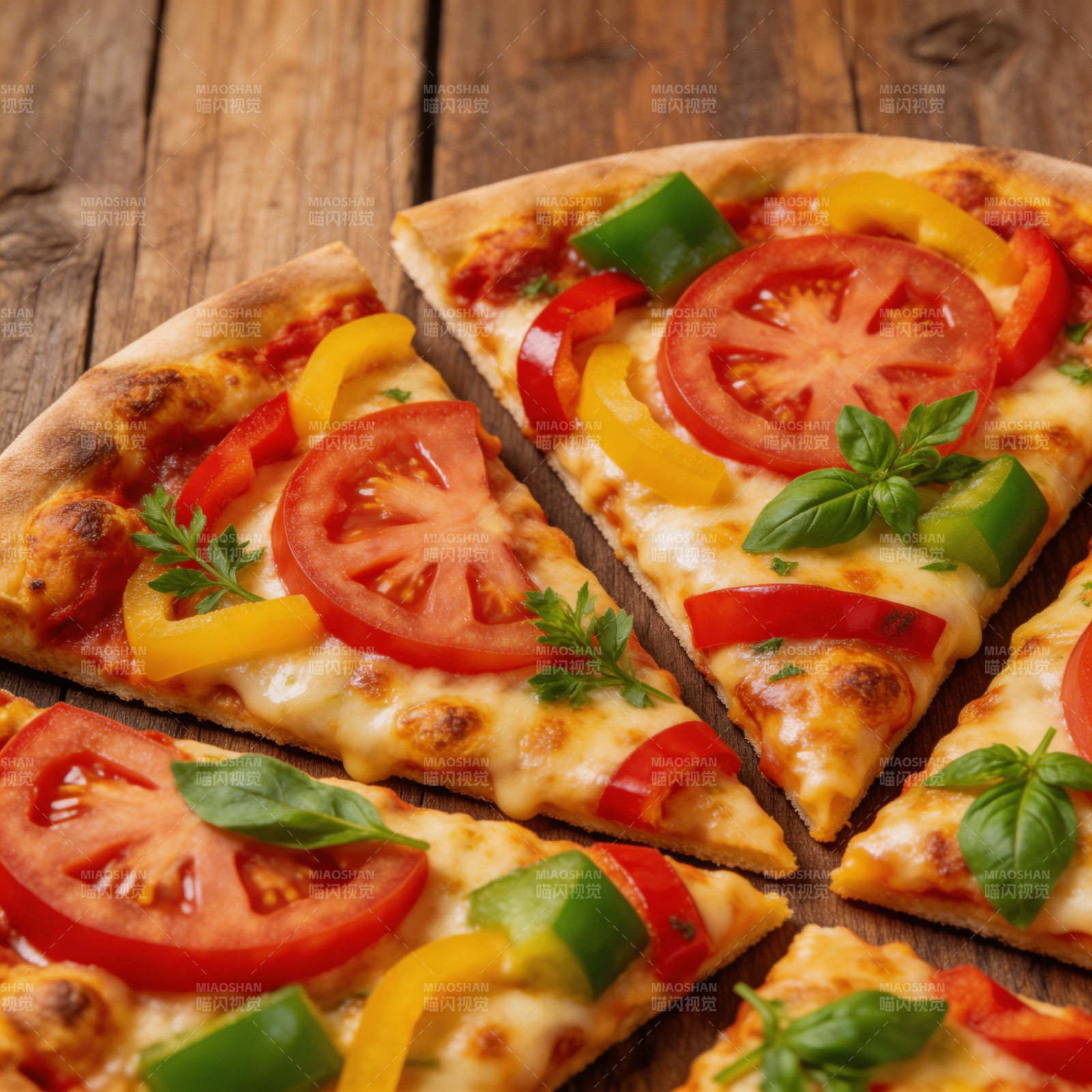 美味蔬菜披萨图片