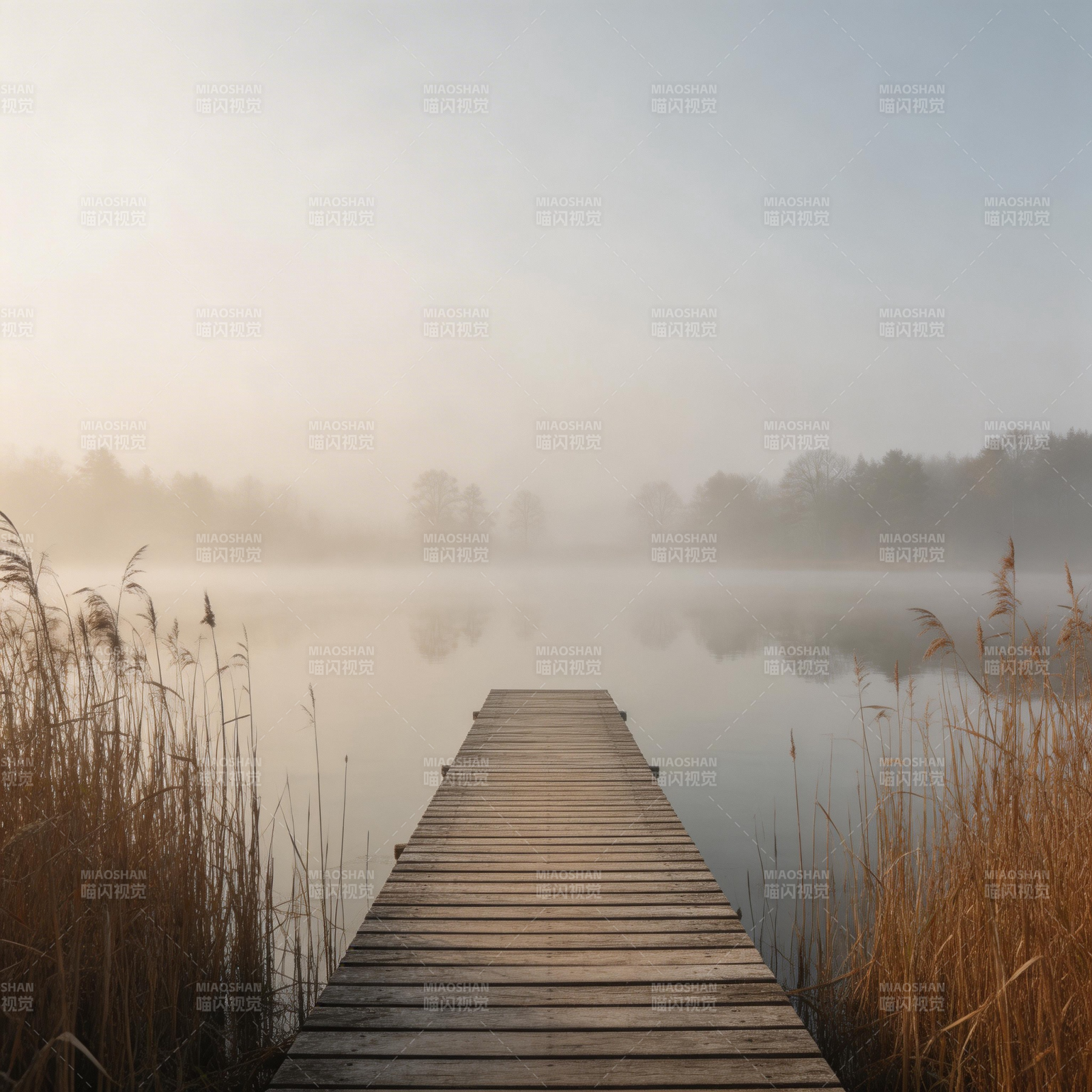 雾湖木栈道图片