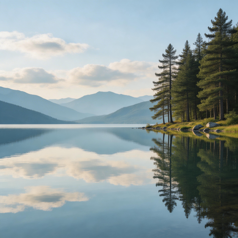 湖光山色 静谧如画图片