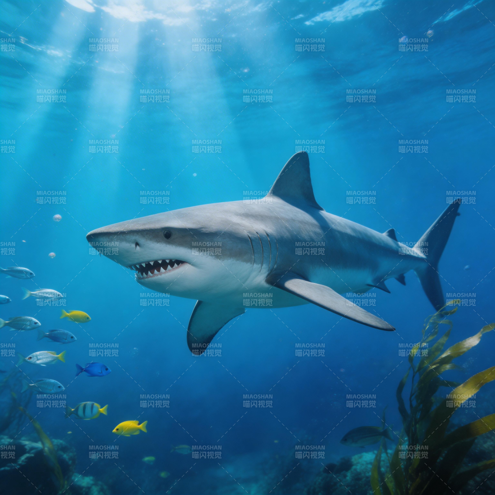 深海鲨鱼游弋图片