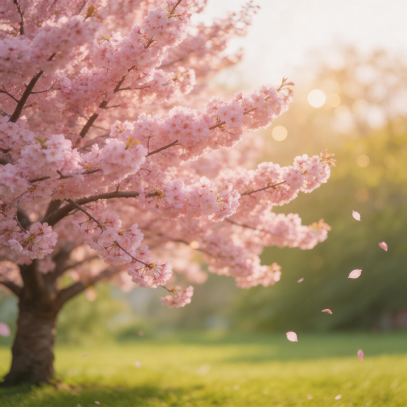 樱花纷飞春意浓图片