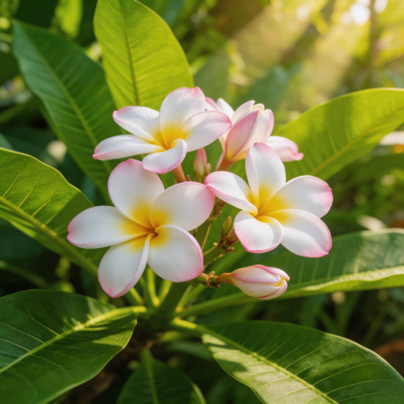 鸡蛋花绽放图片