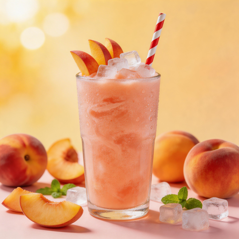 桃子冰饮图片