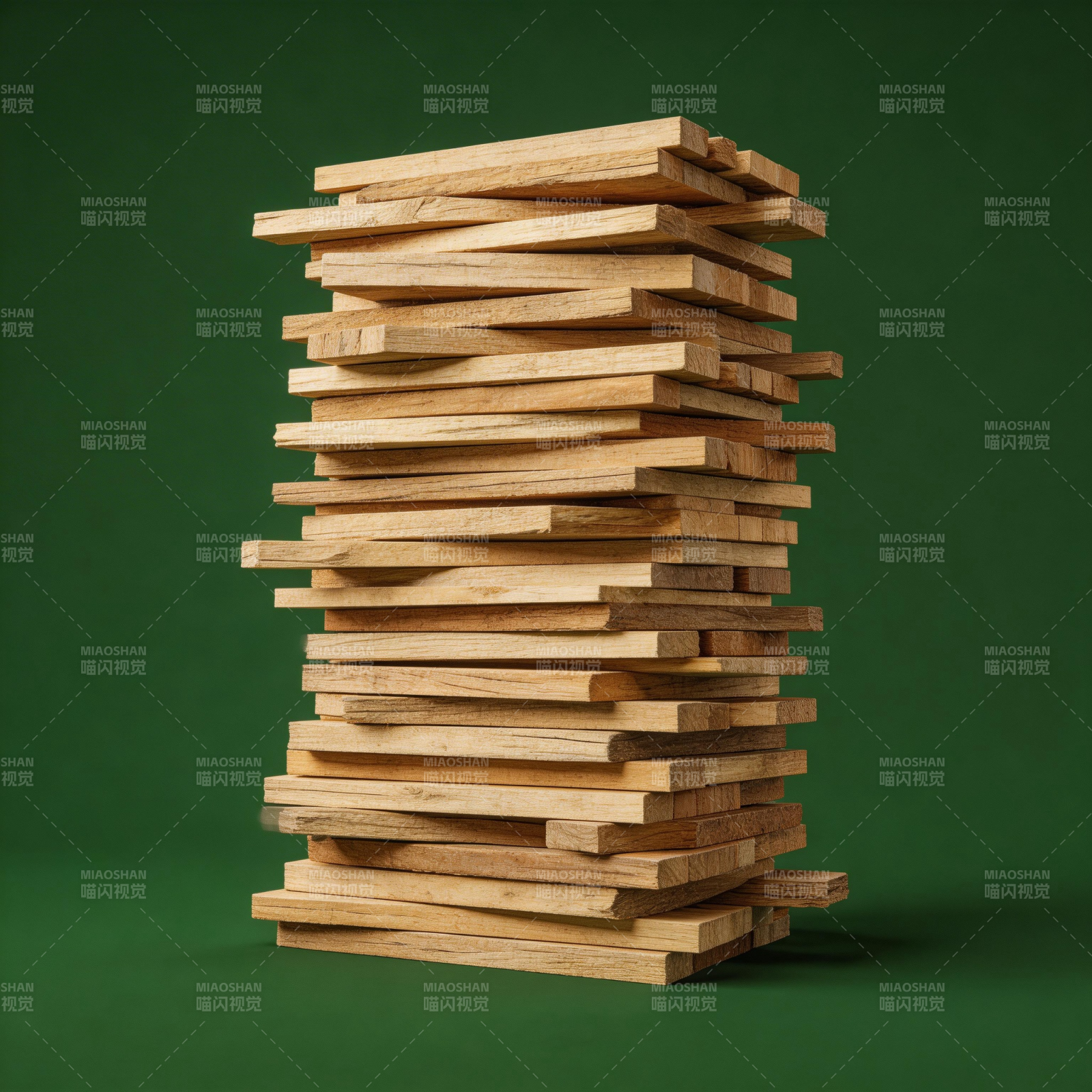 木板叠塔图片