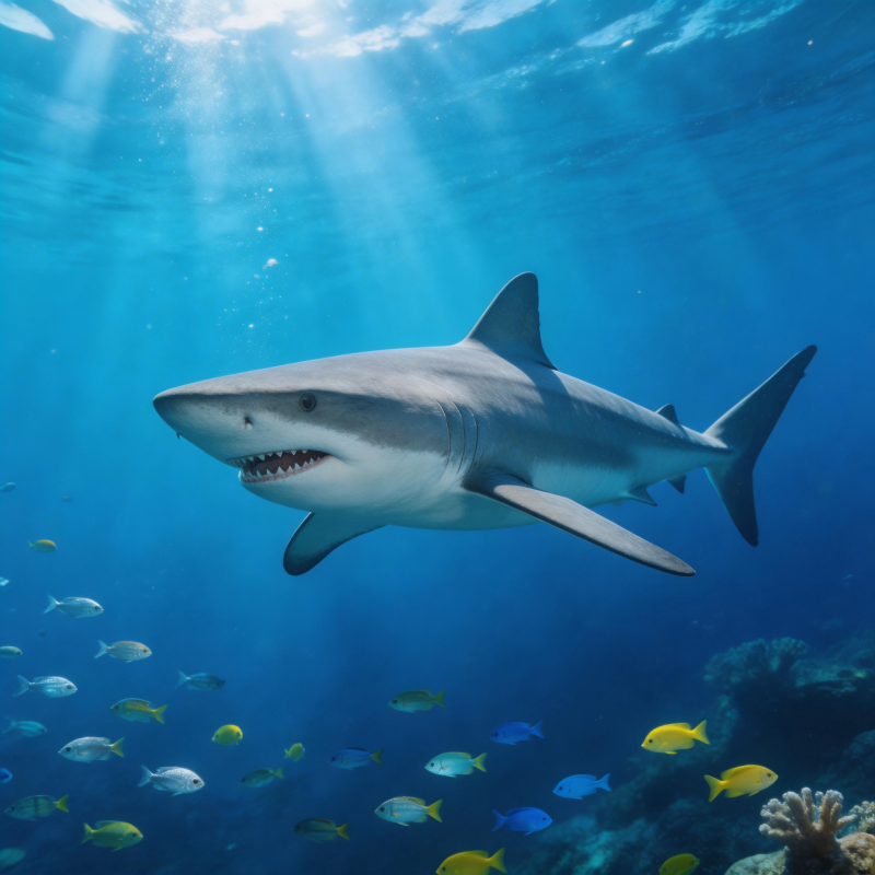 深海鲨鱼巡游图片