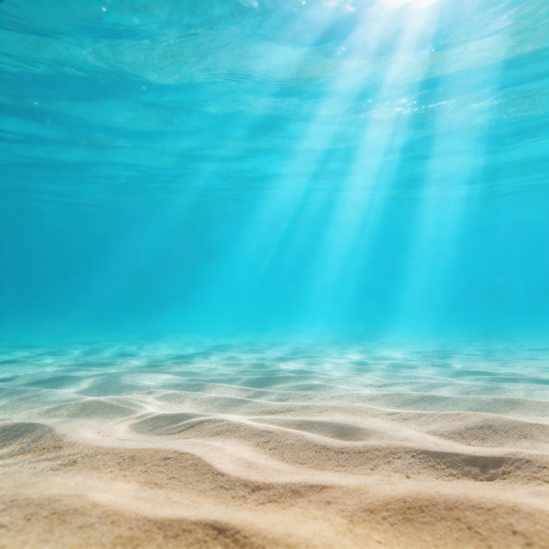 海底阳光穿透沙地图片