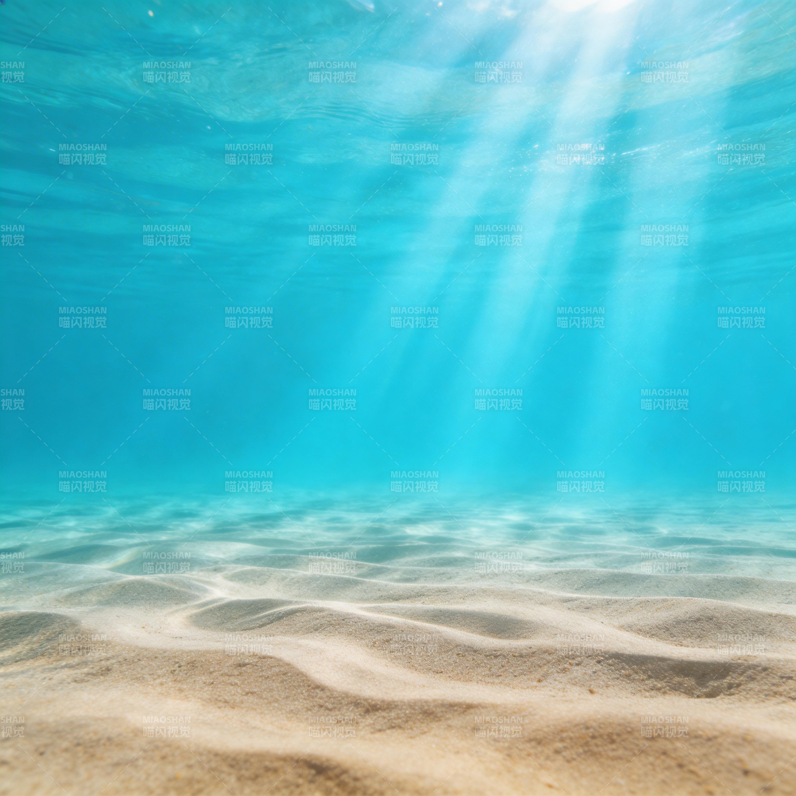 海底阳光穿透沙地图片