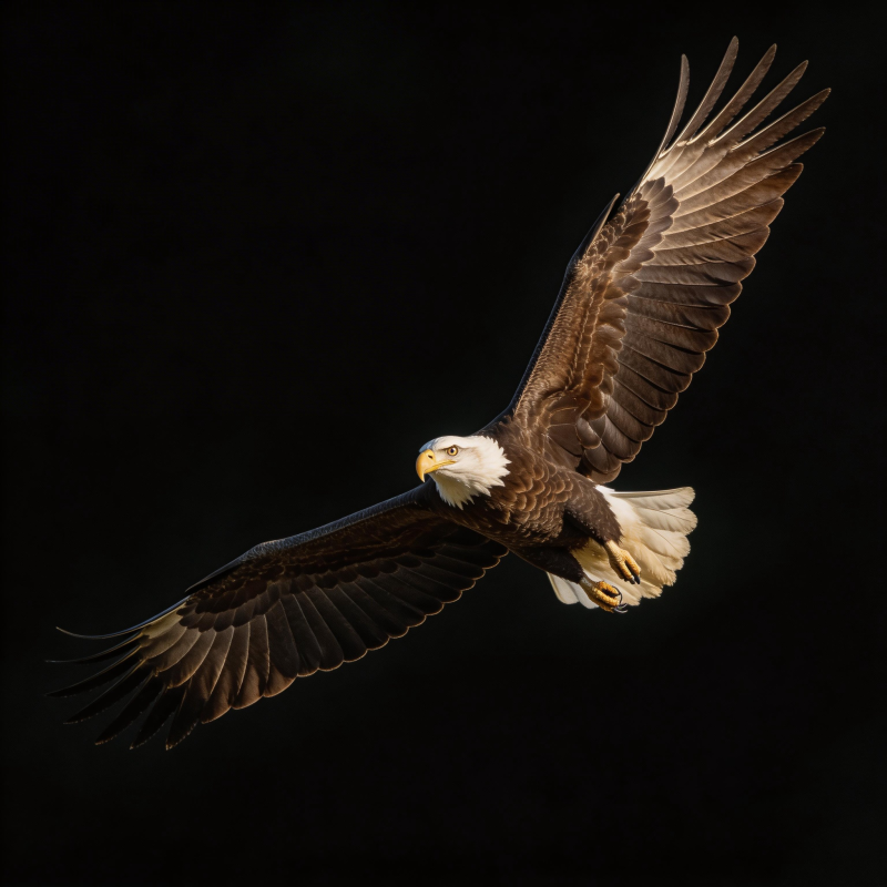 雄鹰展翅翱翔图片