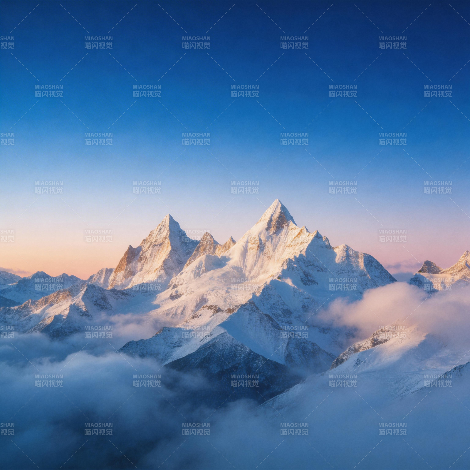 雪峰云海日出图片