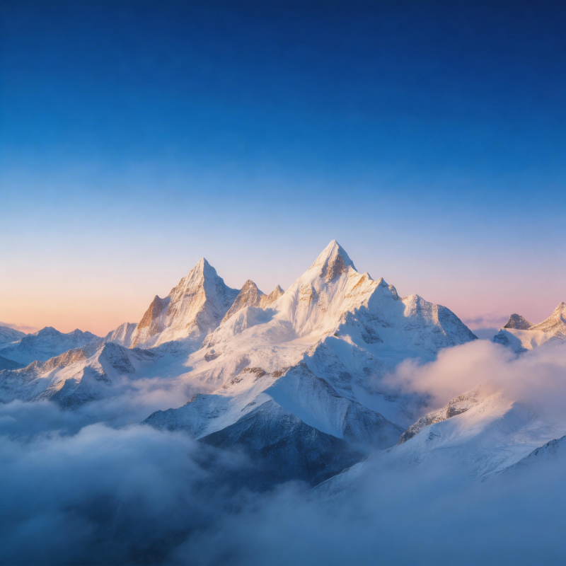 雪峰云海日出图片