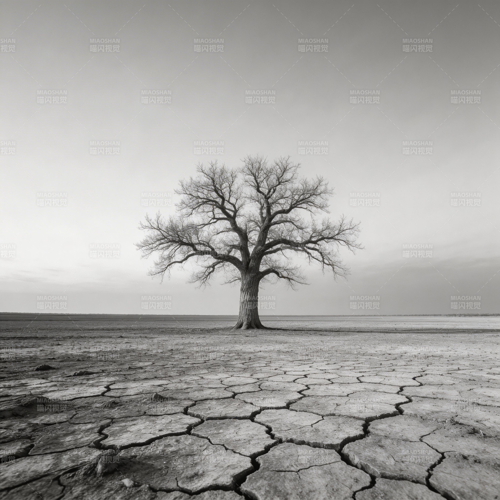 孤树荒原图片