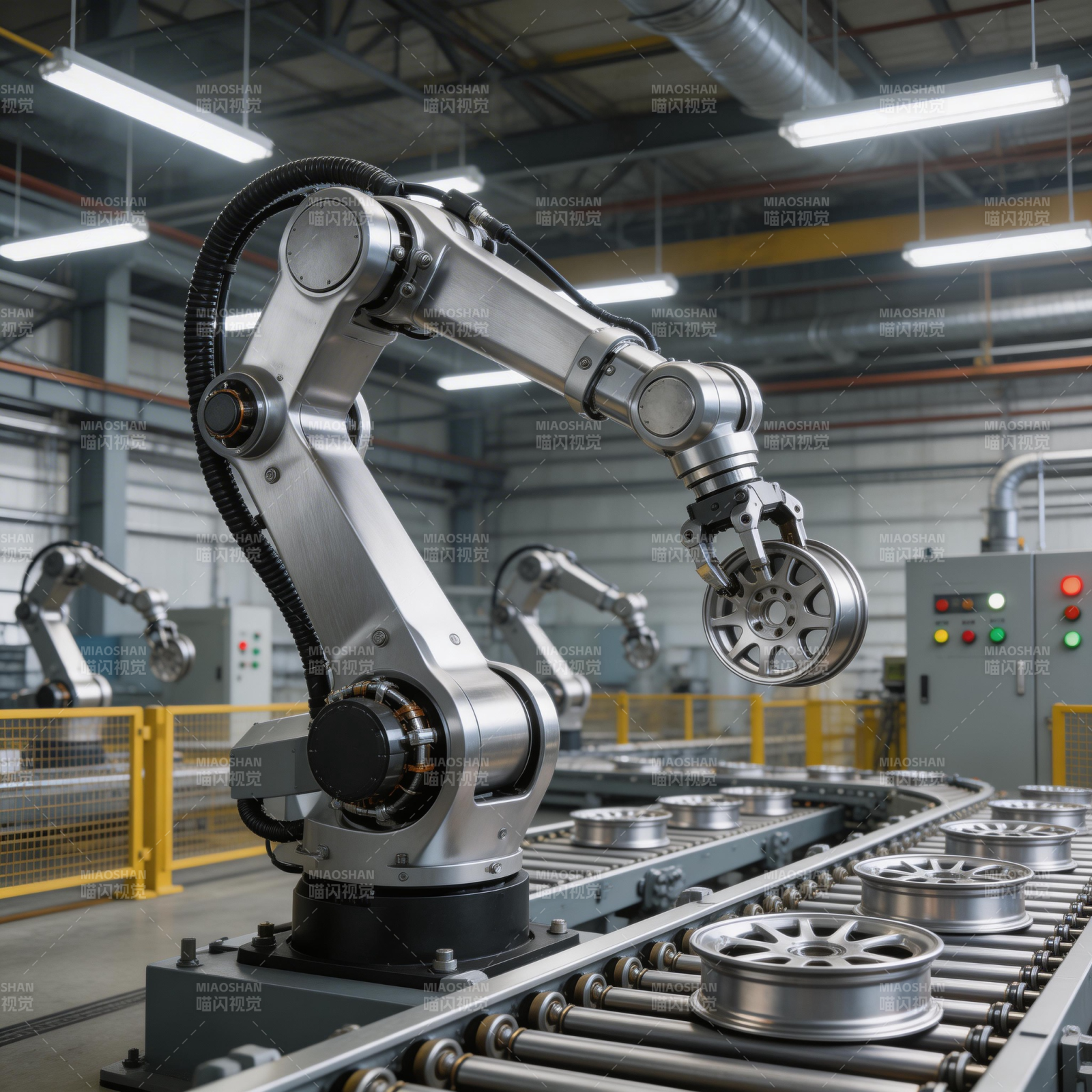 智能工厂机械臂图片