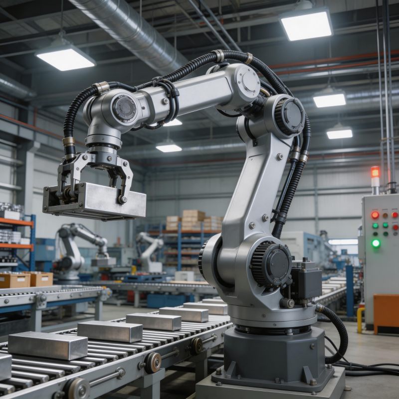 智能机械臂作业中图片