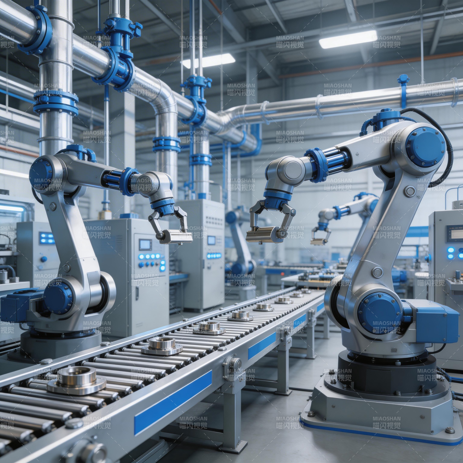 智能工厂自动化生产线图片