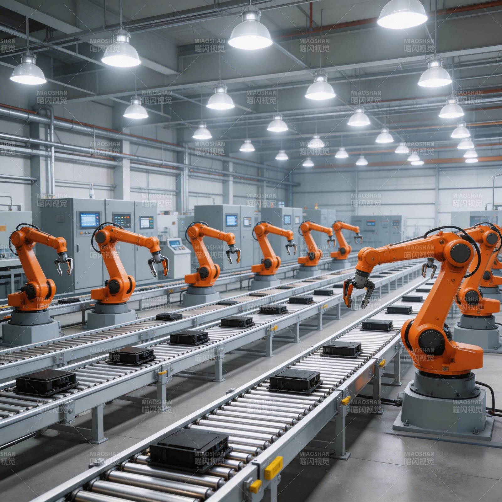 智能工厂自动化生产线图片