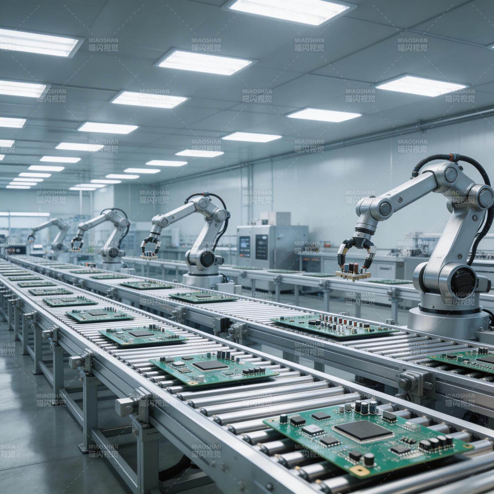 智能工厂生产线图片