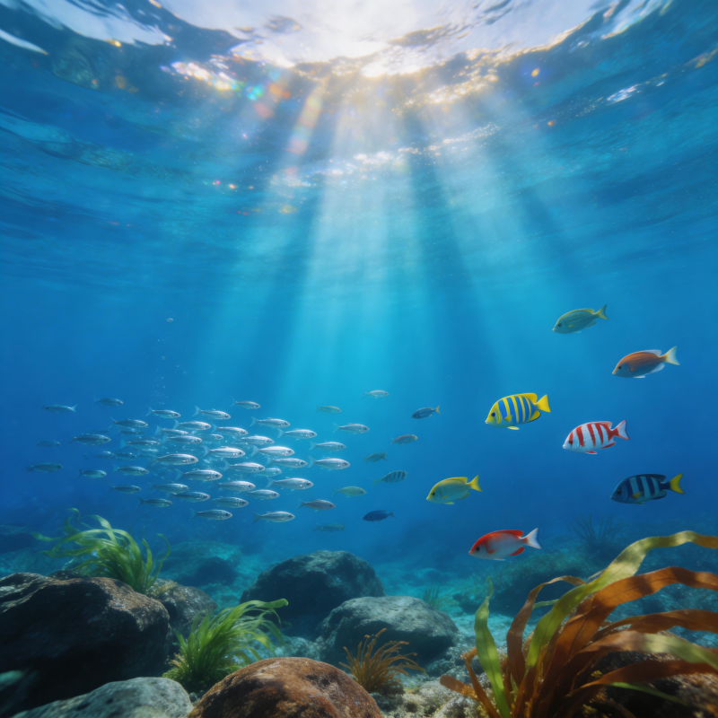 海底世界光影斑斓图片